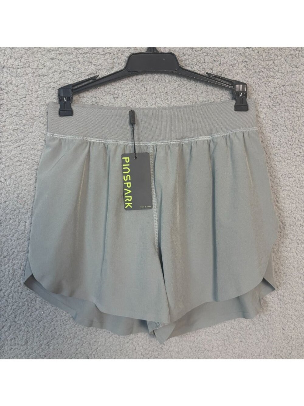 Pinspark Women's  Athletic Running Shorts Lined -Elastic Waist Gray Small NWT's.